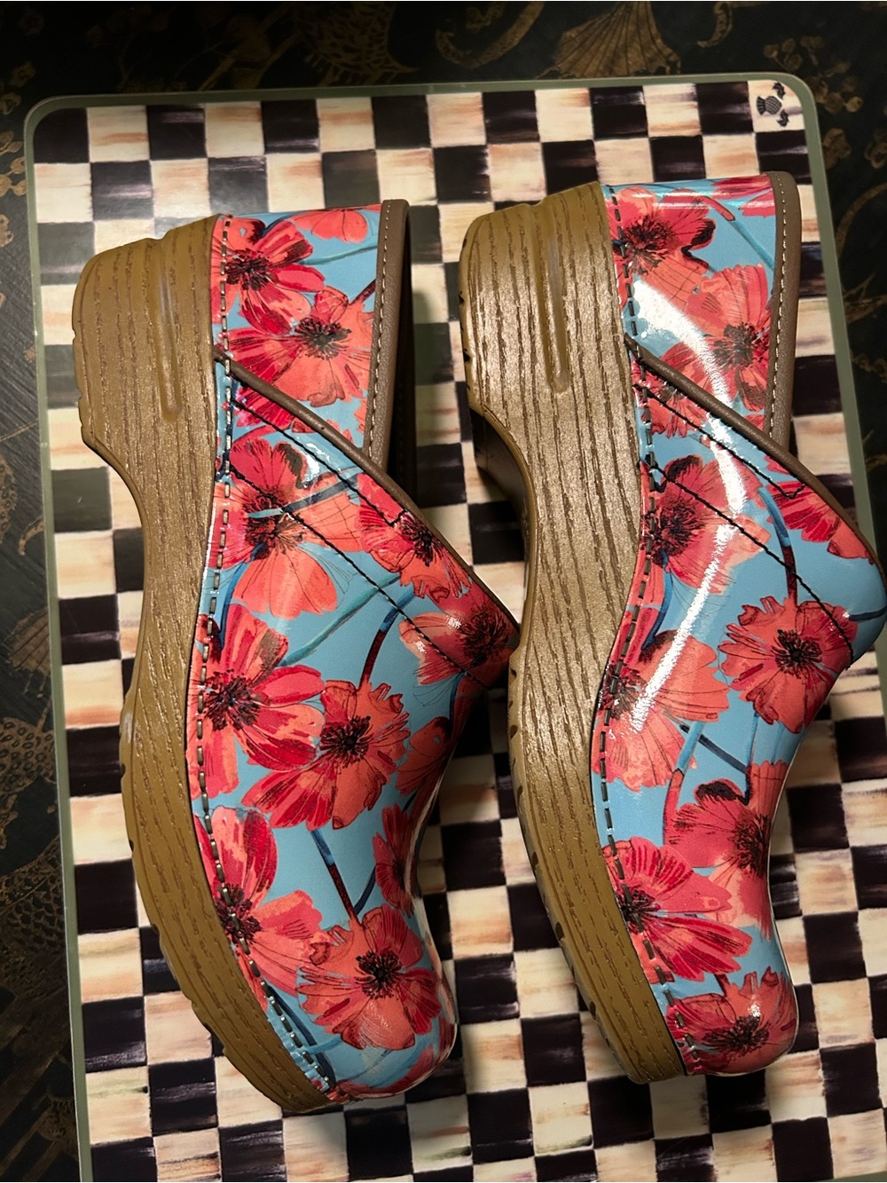 Gorgeous Dansko Poppies Limited Edition Professional Clog Size 8.5 or 39 - Picture 4 of 9